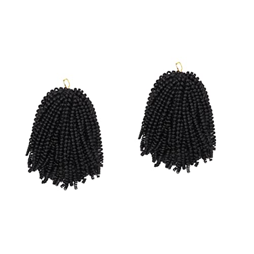 DOITOOL 2 Afrikanische Dreadlocks Frühlings-twist-haar Afro Lockige Kunstperücke Kurze Lockige Geflochtene Perücken Modischer Kopfschmuck Deko Zubehör Männer Und von DOITOOL