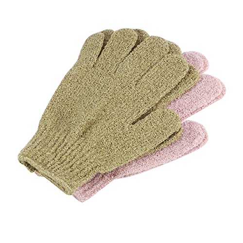 DOITOOL 2 Paar Badehandschuh Peeling Körperbürstenhandschuh Koreanisches Scheuertuch Badewäscher Für Den Körper Rückenschrubber Für Die Dusche Fünf Finger Badetuch von DOITOOL