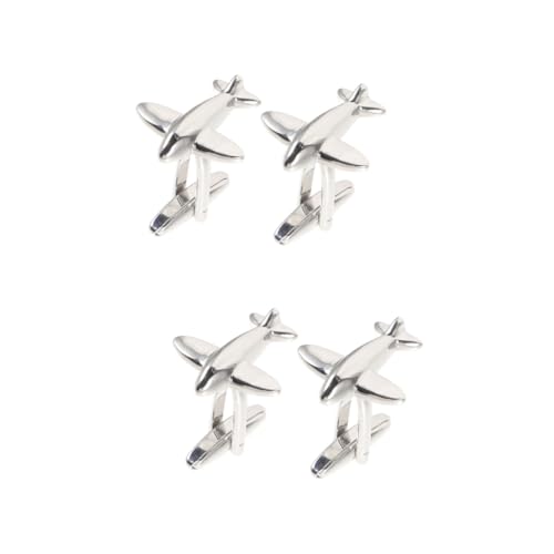 DOITOOL 2 Paare Herren Manschettenknöpfe Flugzeug Design Lustige Sichere und Langlebige Cufflinks für für Besondere Anlässe von DOITOOL