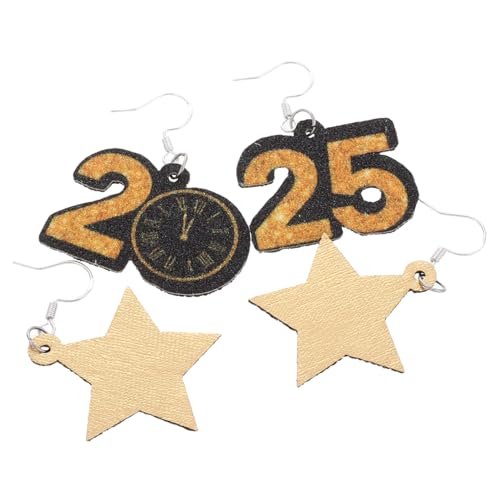 DOITOOL 2 Paare Leichte Year Ohrhänger Design Dangle Ohrringe Filz Damen Party Favor Schmuck von DOITOOL