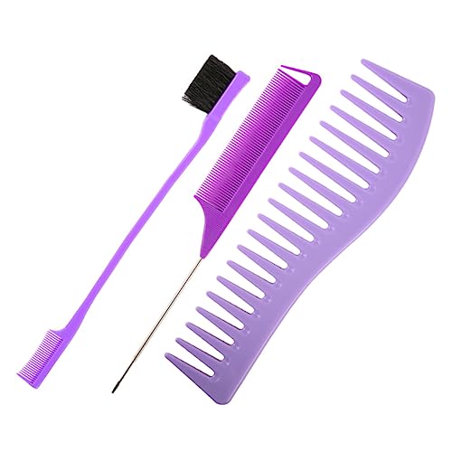 DOITOOL 2 Sätze 6Tlg Kamm Kämme für Männer Herrenanzüge alle Haare kämmen Anzug für Männer Entwirrungsbürste Haarbürste Frisierkämme für Friseursalons Haarpflegeprodukt Plastik Violett von DOITOOL