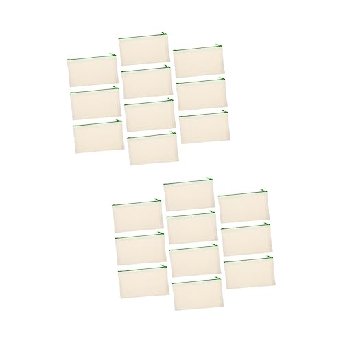 DOITOOL 2 Sätze Teiliges Canvas Mäppchen Mit Reißverschluss Multifunktionale Stifttasche Und Kosmetiktasche Portable Aufbewahrungstasche Zum Bemalen DIY Blanko Federmäppchen 10 Stück * 2 von DOITOOL