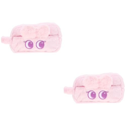 DOITOOL 2 Stck. Plüsch Federmäppchen Pelziges Federmäppchen Plüschstiftkoffer Cartoon-plüsch Federmäppchen Aus Plüschtier Plüsch-Brieftasche Federmäppchen Mit Cartoon-Tieren Samt Rosa von DOITOOL