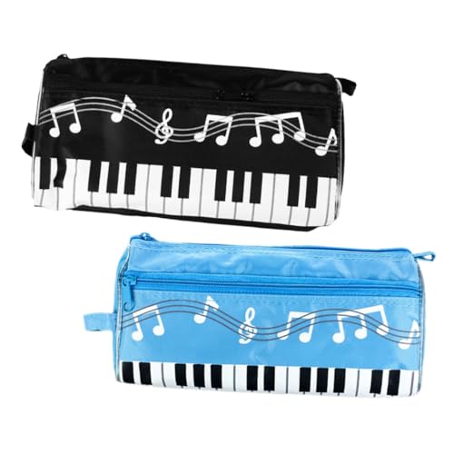 DOITOOL 2 Stck. Stiftetui mit Klaviermuster Tragbarer Bleistiftbeutel kleines Federmäppchen für Schreibwaren Musiknoten-Stiftetui Schüler Bleistiftbeutel Polyester DOITOOL 2 Stck. Stiftetui mit Klaviermuster Tragbarer Bleistiftbeutel kleines Federmäppchen für Schreibwaren Musiknoten-Stiftetui Schüler Bleistiftbeutel Polyester von DOITOOL