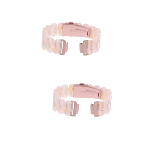 DOITOOL 2 Stk Gurt Riemen mit Harzmuster Uhrenarmband Geschenke für Frauen Harzband frauen uhren watches uhrenwender ساعة يد tischband armbinde uhrn Muster Harzarmband Musterband Oval Rosa von DOITOOL