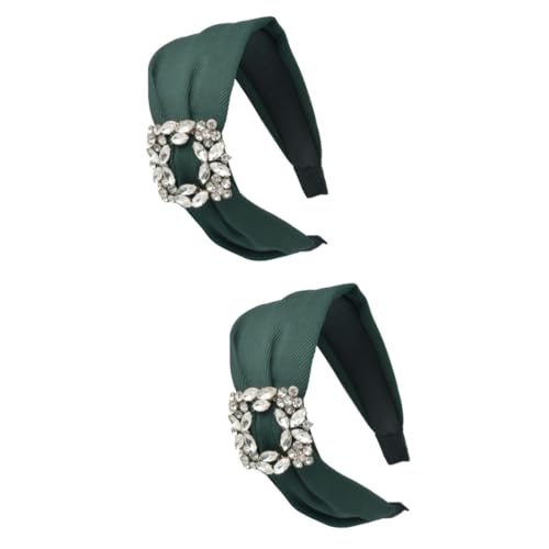 DOITOOL 2 Stk Damen-Stirnband Haarreifen aus Strass Kronenspangen für Mädchen stylische stirnbänder für damen Turban-Stirnband frauen stirnband breiter Haarreif wild Kopfbedeckung Fräulein von DOITOOL