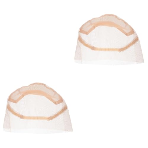 DOITOOL 2 Stk Lace Front Mesh Cap für verstellbare Perücken Haarnetze für Damen Spitzenteil Perückenkappe Mützen für Männer Motorhaube für Männer Spitzenperückenkappe elastisches Haarnetz von DOITOOL