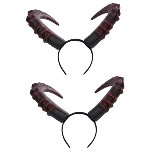 DOITOOL 2 Stk Stirnband aus Teufelshorn halloween haarschmuck halloween kopfschmuck faschings hut Kostümhörner Cosplay Ziegenhorn schmücken Kopfbedeckung Mann Kleidung Pu von DOITOOL