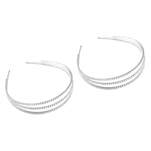 DOITOOL 2 Stk Strass-stirnband Strass-stirnbänder Für Frauen Hochzeit Stirnbänder Hochzeitskopfschmuck Bling Haarreifen Goldenes Stirnband Frauen Haarreifen Hochzeitskleid Bankett Perle von DOITOOL