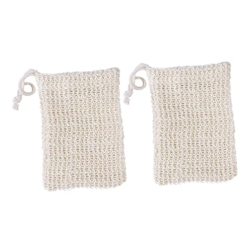 DOITOOL 2 Stk seifensack seifentasche seifen säckchen seifensäckchen soap bag Straps Blasenschaumnetz Halter für Seifengitter Blase Mesh-Tasche Jute Hände Badetuch von DOITOOL