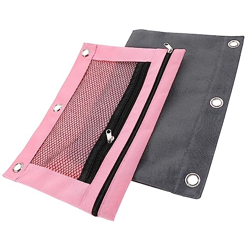 DOITOOL 2 Stück Doppelschichtstiftbeutel Aktentasche für Ordner Farbstiftkoffer Bleistift dokumententasche büroartikel briefumschläge Binder Stoffbeutel Reißverschlusstaschen Oxford-Stoff von DOITOOL
