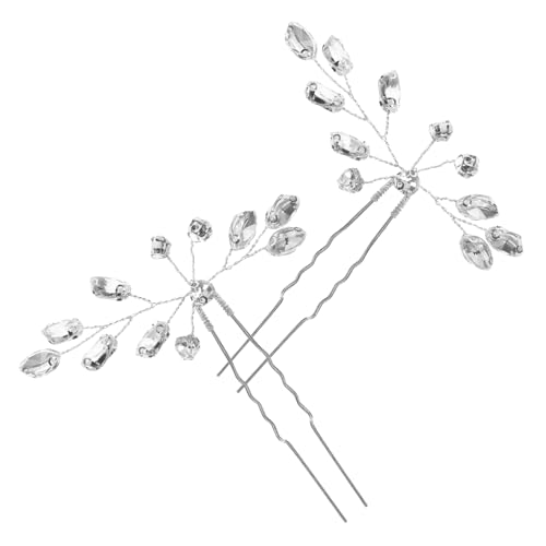 DOITOOL 2st Haarnadel Kopfschmuck Hochzeitshaarteile Für Bräute Haarnadel Für Frauen Dekorative Haarnadeln Haar Klammern Strasssteine Metall Braut Schnapp Dir Den Bohrer von DOITOOL
