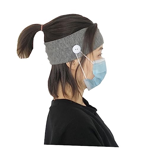 DOITOOL Haarschmuck 2St elastische Haarbänder Schnur Haarband Stirnband Haargummis Yoga- Stirnbänder für Yoga Anti-Strangulation Maske Knopf Ohrschlaufe Eltern-Kind Schal von DOITOOL