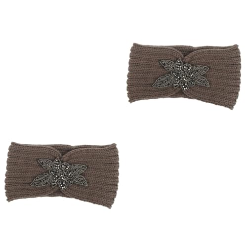 DOITOOL 2St haarband yoga strickstirnband Wollgarn Haarreifen Gesichtswasch Haarband Gestricktes Stirnband Handgemachte Haarbänder Elastizität Schal Combo-Platte häkeln Heizung von DOITOOL