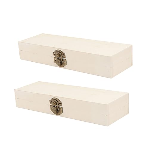 DOITOOL 2 Stück Holz Stiftebox für Multifunktionale Aufbewahrungsbox für Bleistifte Pinsel und Schreibutensilien Kreatives Design für Schule und Zuhause Beige von DOITOOL