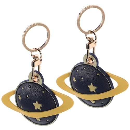 DOITOOL 2 Stück Kreative Planet Schlüsselanhänger aus Langlebigem Pu leder mit Dekoratives Solar system Design Leichter Anhänger für Taschen Auto für Frauen und Teens von DOITOOL