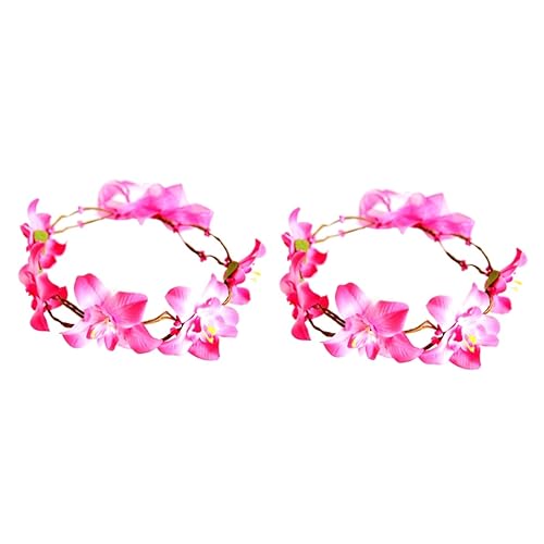 DOITOOL 2 Stück Kunstblumen Künstliche Blumen Besties Geschenke Für Frauen Langlebige Blumen Künstliche Geschenke Für Frauen Roselacebra Künstliche Blumen Party Haarkranz von DOITOOL