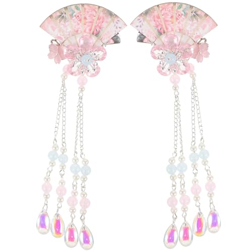 DOITOOL 2 Stück Quasten-Haarspangen Blumen-Haarnadeln Damen-Haarspange Haar-Accessoires Für Chinesische Japanische Haar-Accessoires von DOITOOL