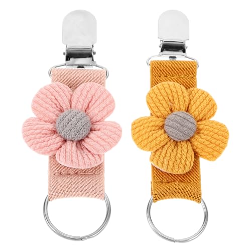 DOITOOL 2 Stück Reise hutclip mit Floralem Design Leichter Langlebiger Polyester eisen halter für Strohhut und Tasche Atmungsaktiv Einfach zu Befestigen für Sommerausflüge und Damen von DOITOOL