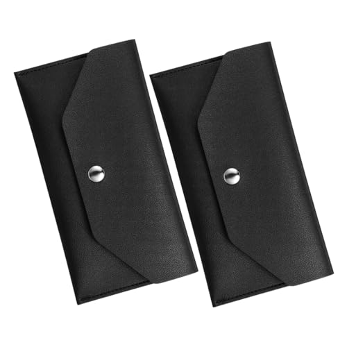 DOITOOL 2 Stück Retro Budget Umschlag aus Kunstleder Wasserdichtes Staubdichtes Portemonnaie für Geldorganisation Wiederverwendbarer Geldbeutel für Damen und Männer von DOITOOL