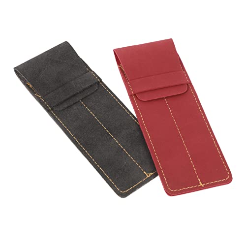 DOITOOL 2stücke Stifthülle Für Kugelschreiber Bleistift Füllfederhalter Stifte Lederstifttasche Stiftschutzhülle Stiftschutztasche Füllfederhalteretui Lederstifttaschen Stifttaschen Zum Ve von DOITOOL
