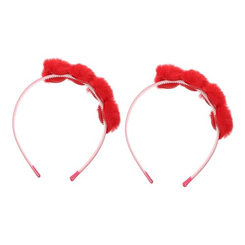 DOITOOL 2St valentinstag stirnband Flamingo-Plüsch Kürbis Ohrringe Haargummi Haarschmuck valentinstag haarbänder liebevolle Herz-Haarreifen Nähen schmücken Requisiten Kopfbedeckung Mädchen von DOITOOL