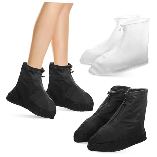 DOITOOL 2 Stück wasserdichte Regen schuhüberzieher XXL Damen Herren rutschfeste Atmungsaktive Überschuhe mit Weitem Schaft Wiederverwendbare Schutzüberzüge für Outdoor und Regnerische von DOITOOL