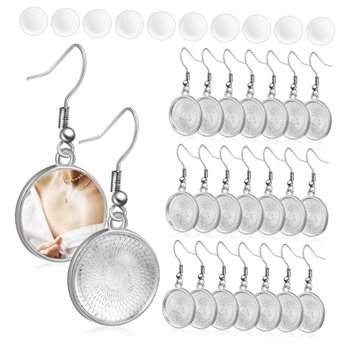 DOITOOL 20 Paare Sublimations Ohrringe mit Drahtösen Runde Flache Diy Blanko Ohrringe für Schmuckherstellung Glatte Oberfläche Komfortabel Vielseitig für Frauen Bastelset für von DOITOOL