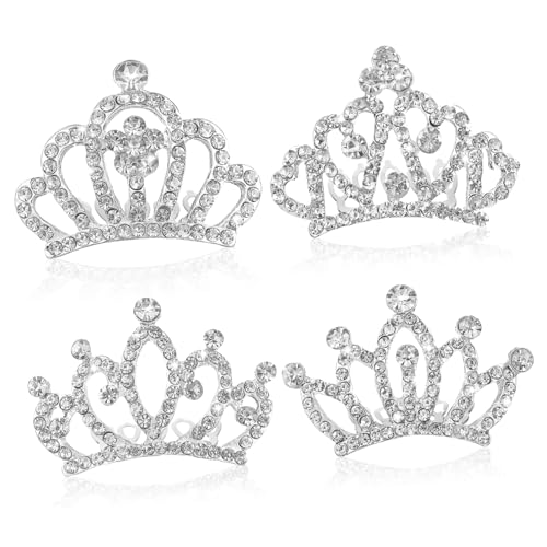 DOITOOL 20 Stk Kronenkamm Krone für Kinder Mini-Tiara für Kinder Kristallkrone Kopfschmuck für Kinderpartys Kronen für kleine Mädchen kleine Strasssteine Kopfbedeckung kleiner Kopfschmuck von DOITOOL