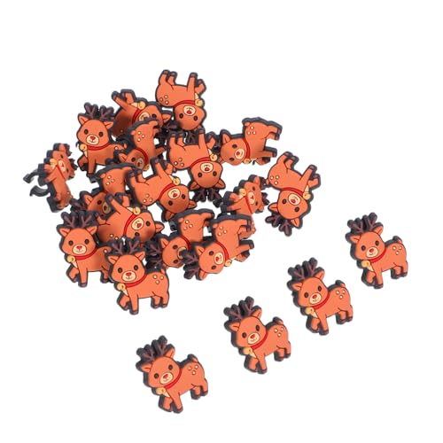 DOITOOL 20 Stück Bunte Weihnachts Stiftaufsätze Süße Weihnachts Tieraufsätze Neuartige Stiftaufsätze Strohaufsatz von DOITOOL