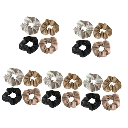 DOITOOL 20 Stk Dickdarm-scrunchie Aus Leder Haarbänder Für Damen Haargummi Für Mädchen Heiße Walzen Schöne Haargummis Haarschmuck Für Mädchen Stoff Elastizität Haarseil Fräulein von DOITOOL