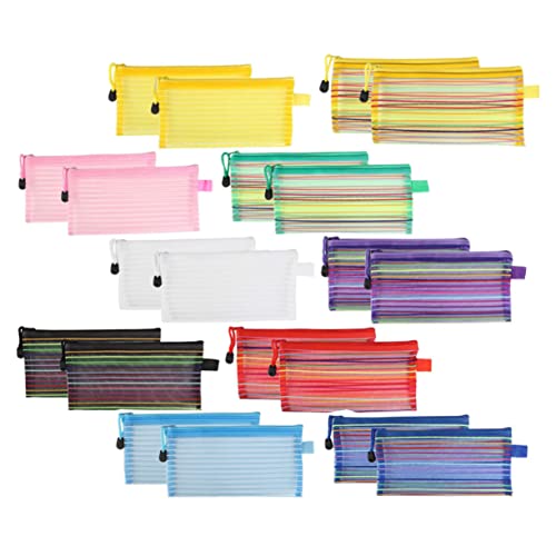 DOITOOL 20 Stück multifunktionales Federmäppchen Schreibwaren Organizer kosmetikbeutel Aufbewahrungstasche für Stifte Lagerung verschleißfeste Stifttasche Schüler Bleistiftbeutel Nylon von DOITOOL