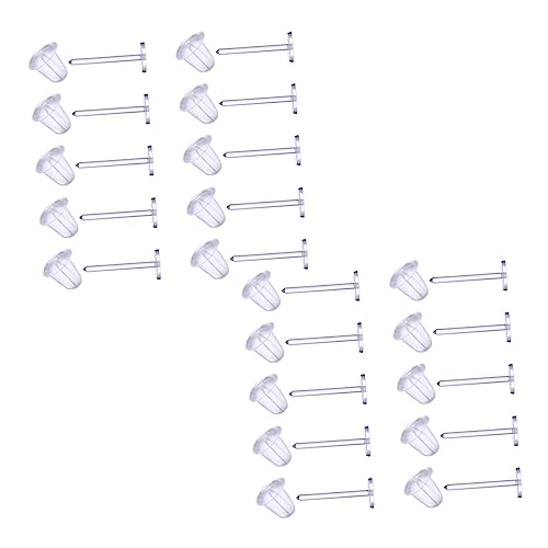 DOITOOL 200 Stück Teiliges Transparentes Ohrstecker Hautfreundlichem Kunststoff Flache Rückseite Leichte Ohrstecker Stopper für Mädchen und Damen Praktisch und Allergikerfreundlich von DOITOOL