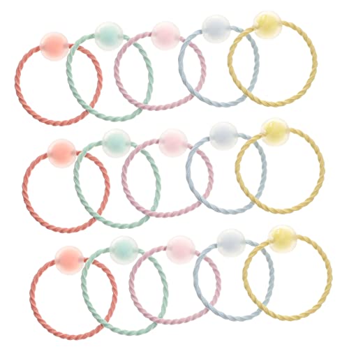 DOITOOL 20St elastische Haargummis Stretch-Armband haarschmuck Haarbänder Haarband für Mädchen Haarseil für Mädchen Elastizität Pferdeschwanz Haarring Halter Fräulein von DOITOOL