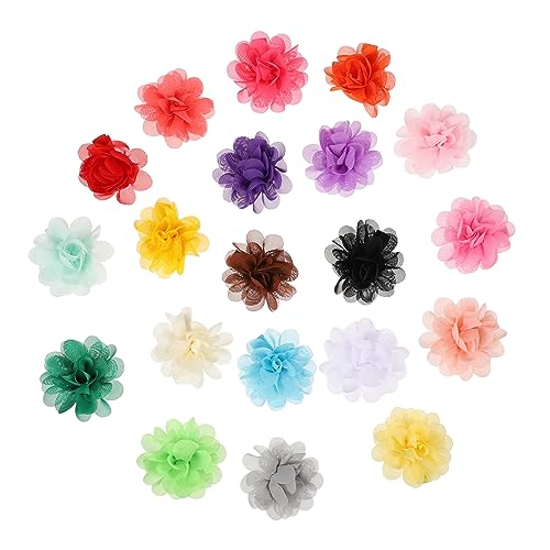 DOITOOL 20St Chiffon-Haarspange mit hawaiianische Haaraccessoires Blumenhaarnadeln Rose Tiara Haarklammer künstliche blumen haarspange florale Haarspangen Mädchen Kopfbedeckung Braut von DOITOOL