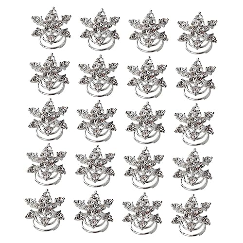 DOITOOL Elegantes Kopfschmuck-set Aus Metall 20-teilig Schneeflocken-kristall-haarspangen Spiral-haarnadel Brautschmuck Für Hochzeiten Haarschmuck Für Frauen von DOITOOL