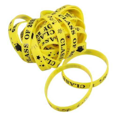 DOITOOL 24 Stück Graduierungsarmband Armbinden golden Graduationsparty Gefälligkeiten Abschlussarmband hoch Armbänder Armbänder Silikonarmbänder für Männer Festival-Armband Kieselgel Gelb DOITOOL 24 Stück Graduierungsarmband Armbinden golden Graduationsparty Gefälligkeiten Abschlussarmband hoch Armbänder Armbänder Silikonarmbänder für Männer Festival-Armband Kieselgel Gelb von DOITOOL