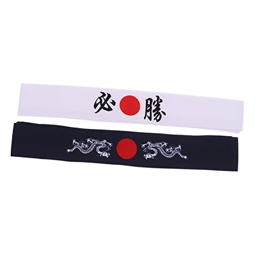 DOITOOL 2St Bushido-Stirnband Samurai-Kostüm Billzo-Bandana Stirnbänder für Männer Sushi Tiara japanisches Stirnband Fitness-Stirnband Sport Kohlebecken Kostüme Kleidung Mann Kopfbedeckung von DOITOOL