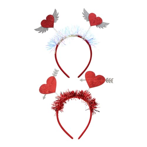 DOITOOL 2St Flügel Liebe Stirnband dekorative Party-Haarreifen valentinstag kopfschmuck Haargummi Tiara valentinstag haarbänder Valentinstag Stirnbänder für Mädchen Original Design Amor von DOITOOL