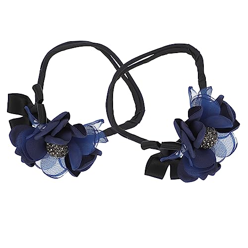 DOITOOL 2st Haartrockner Haargummi Mit Strass Blumenhaarseil Haarschmuck Für Frauen Hochzeit Haargummis Mit Perlen Hochzeit Stirnband Blumenhaargummis Stoff Die Blumen Mädchen Haarflechter von DOITOOL