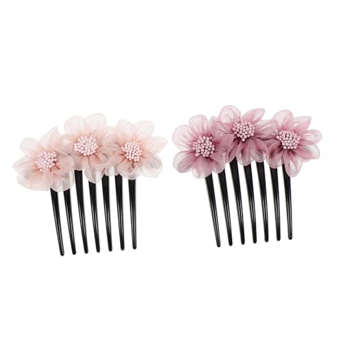 DOITOOL 2St Kamm Hochzeitshaarkämme Braut Haarkämme Braut Haarspange Hochzeitsblume Haaraccessoires haarschmuck Blumen-Haarspangen Blumenkämme Dame Haarnadel Juan Garn von DOITOOL