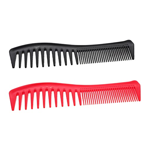 DOITOOL 2St Kamm Kämme für Männer Entwirrungsbürste breiter Zahn schneidkämme friseur Herrenkämme Haarbürste hairbrush Salon-Styling-Tool kämme für haare falten Ölkopf Frau Abs rot von DOITOOL