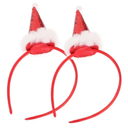 DOITOOL 2St Kinder-Weihnachtsmütze-Stirnband Weihnachtsstirnbänder Weihnachts-Haarschmuck Damenhut Kappen Hut-Stirnband realistisch Stirnband-Cosplay Pailletten schmücken von DOITOOL