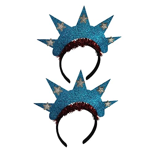 DOITOOL 2St Kopfband der Freiheitsstatue 4. Juli Haarreifen dekoratives Stirnband für Festivals Unabhängigkeitstag Haarschmuck Statue of Liberty Kopfschmuck Haargummi von DOITOOL