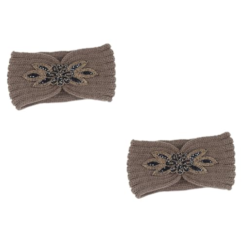 DOITOOL 2St Kopfbandagen für Damen Turbinen für Damen Turban-Kopftuch winterwarme Ohrabdeckung Haarband Stirnband Haarbänder Haarreifen Mode Schal häkeln Kopfbedeckung Fräulein Haarring von DOITOOL