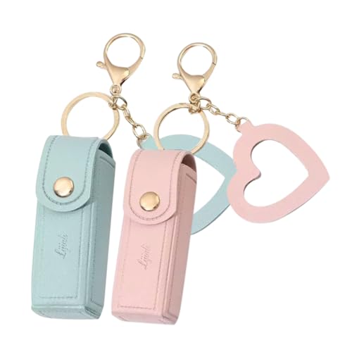 DOITOOL 2St Mini-Schlüsseltasche Lipgloss Lippenbalsam Hängende Verzierung für Taschen Lippenstift-Schlüsselanhängerhalter tragbar Halterung Aufbewahrungstasche Geldbörse von DOITOOL