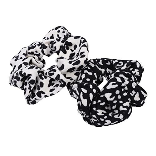 DOITOOL 2St Scrunchie mit Polka-Dots und Leopardenmuster Leoparden-Haargummis elastische Haarbänder Tiara frauen kopfschmuck Seile Haargummis Mode Stirnband Haarball Kopfbedeckung Haarseil von DOITOOL