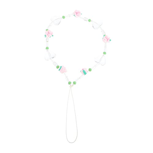 DOITOOL 2St Tulpe Handykette graceling gracy longevity handy umhängehülle key chain Telefon zubehör deko handy kette Wenig frisch Handy hängt Anhänger Lanyard schmücken Plastik Rosa von DOITOOL