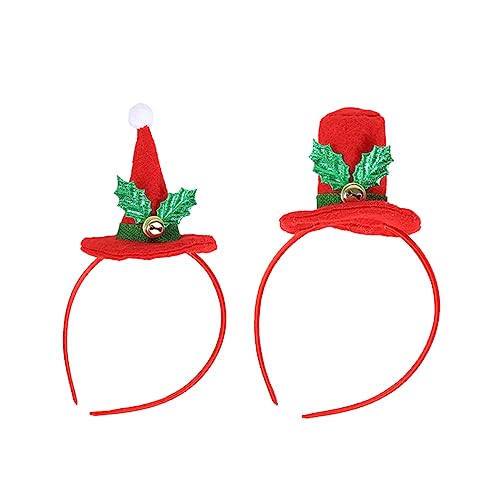 DOITOOL 2St Weihnachtsmütze Haarband Kegel Hut Stirnband Kappen Stirnbänder für Männer Tiara Haarreifen Partyzubehör Mini Kopfbedeckung Geschenk Partybedarf Mann Kleidung von DOITOOL