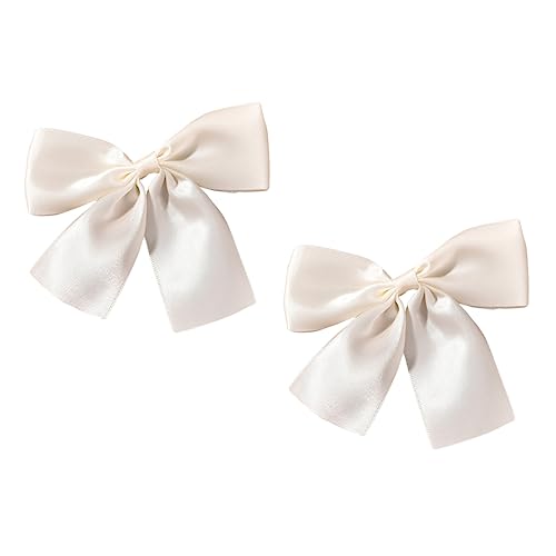 DOITOOL 2St braut hochzeit haarschmuck Haar Klammern Braut-Tiara Babyclips für Haare Haargummi weißes Stirnband hochzeit haarschleife Rückenhaar Bowknot Krawatte Haarnadel Kombination Kind von DOITOOL